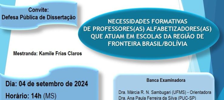 Convite Defesa de Dissertação – KAMILE FRIAS CLAROS