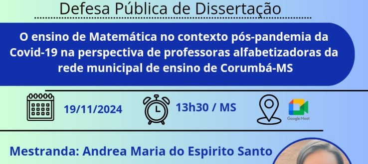 Convite de Defesa de Dissertação – Andrea Maria do Espirito Santo