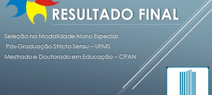 (Português do Brasil) Resultado – Seleção na modalidade Aluno Especial 2025.2