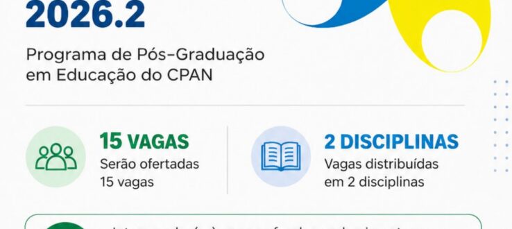 (Português do Brasil) Publicado Edital para Aluno Especial 2026.2