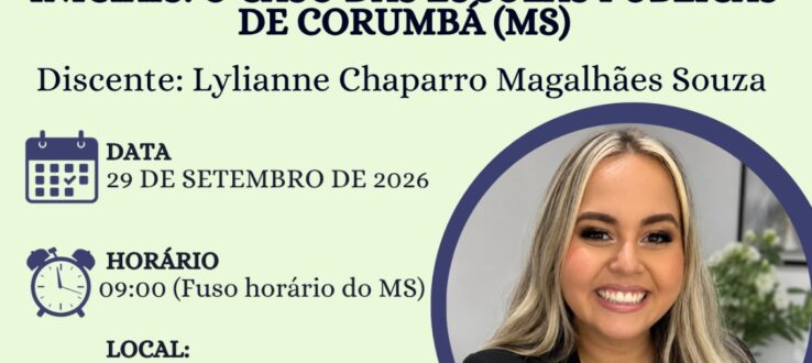 (Português do Brasil) CONVITE: Defesa Pública de Dissertação Online Lylianne Chaparro Magalhães Souza.